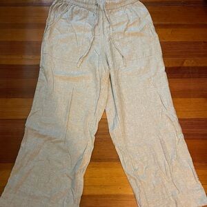 Cynthia Rowley womens size small.  Tan Linen wide leg pants
